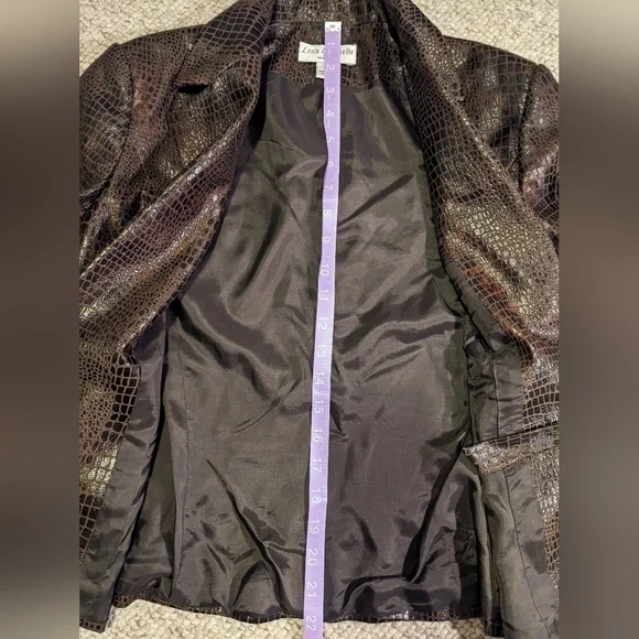 Faux leather for fall Lena Gabrielle size 8 jacket - Picture 5 of 7